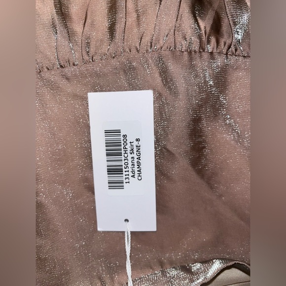 REFORMATION Adriana Midi Skirt NWT SIZE 8 CHAMPAGNE - Picture 9 of 9